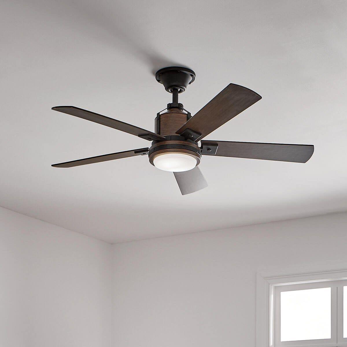 Colerne 52 Inch Auburn LED Ceiling Fan with Wall Control Included - Bees Lighting