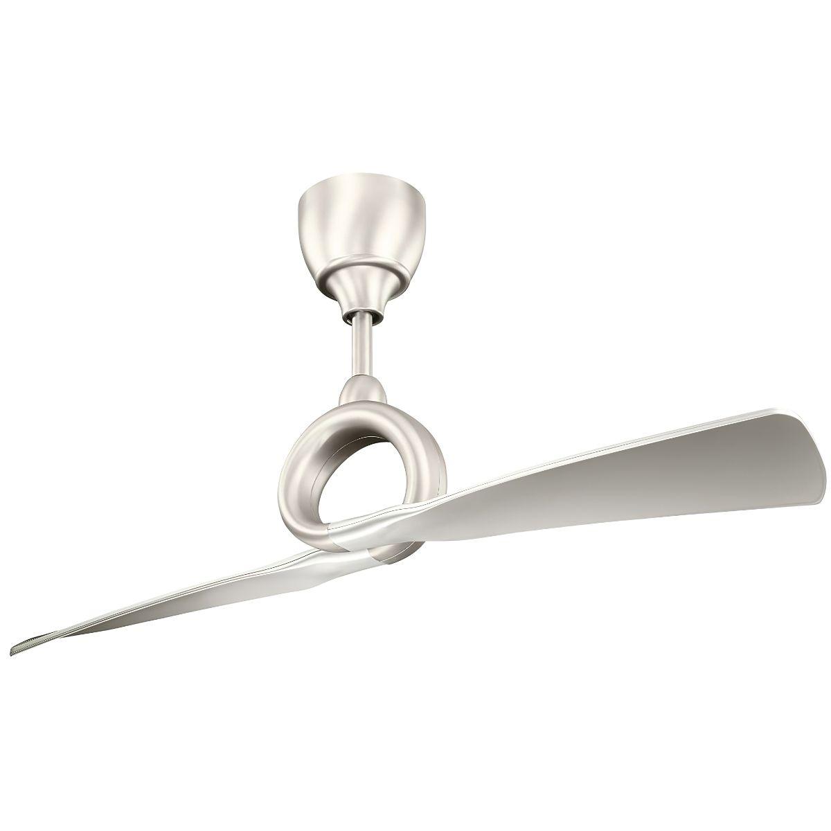 Link 54 Inch Brushed Nickel 2-Blade Ceiling Fan with Remote - Bees Lighting