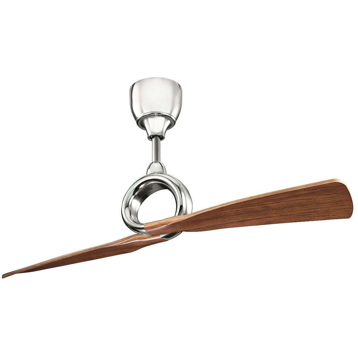 Link 54 Inch Polished Nickel 2-Blade Ceiling Fan with Remote - Bees Lighting