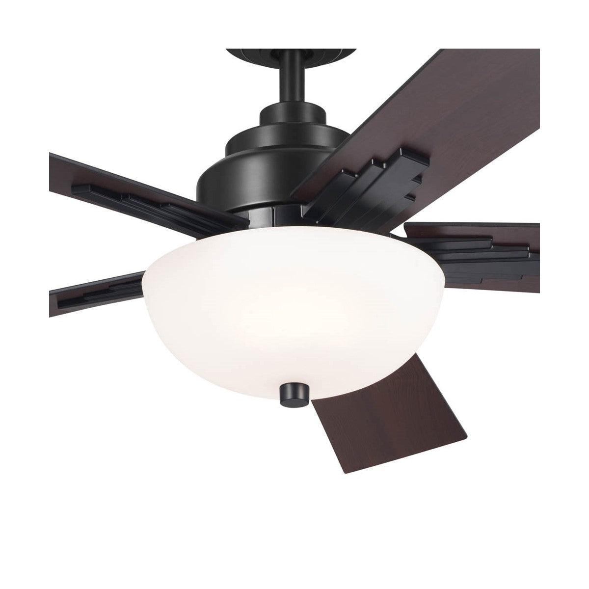 Vinea 52 Inch Satin Black LED Retro Ceiling Fan with Remote - Bees Lighting