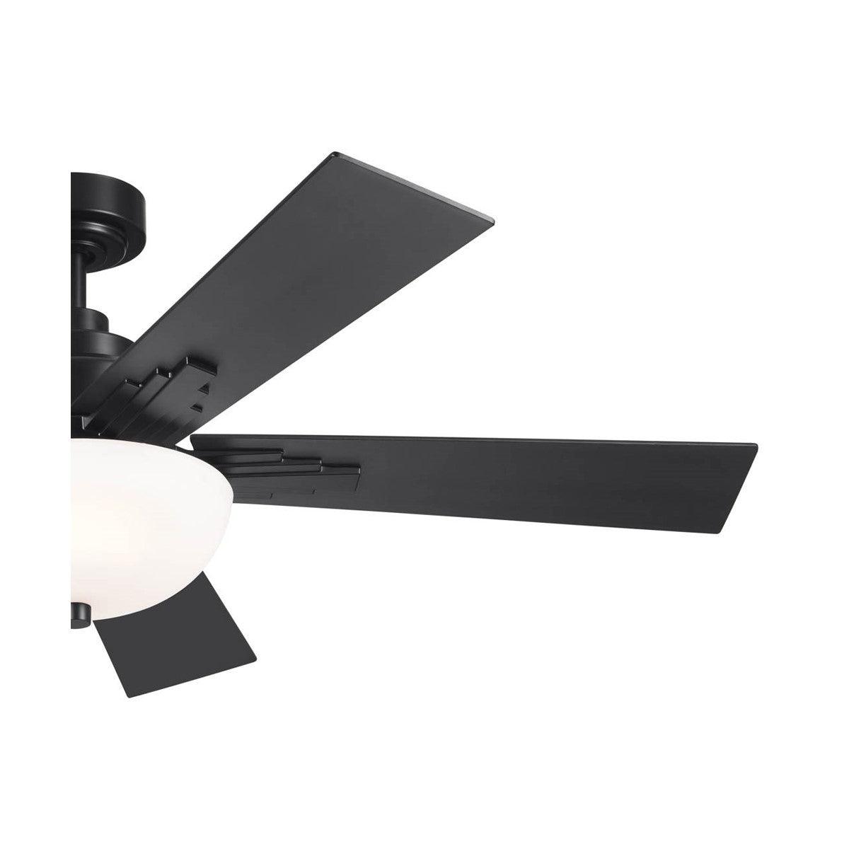 Vinea 52 Inch Satin Black LED Retro Ceiling Fan with Remote - Bees Lighting