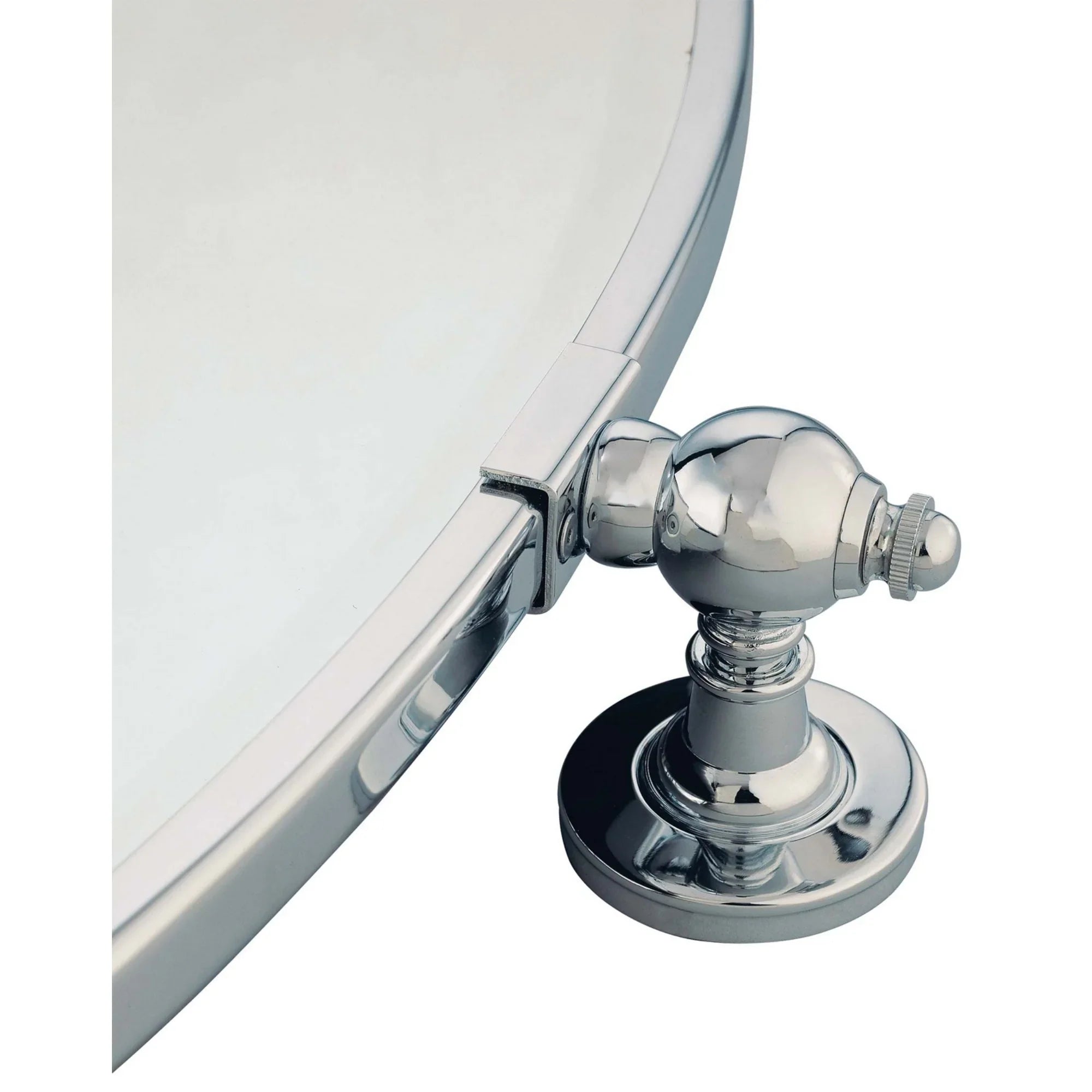Pivoting Mirrors 35.75" x 27" Beveled XL Oval Mirror, Chrome Finish - Bees Lighting