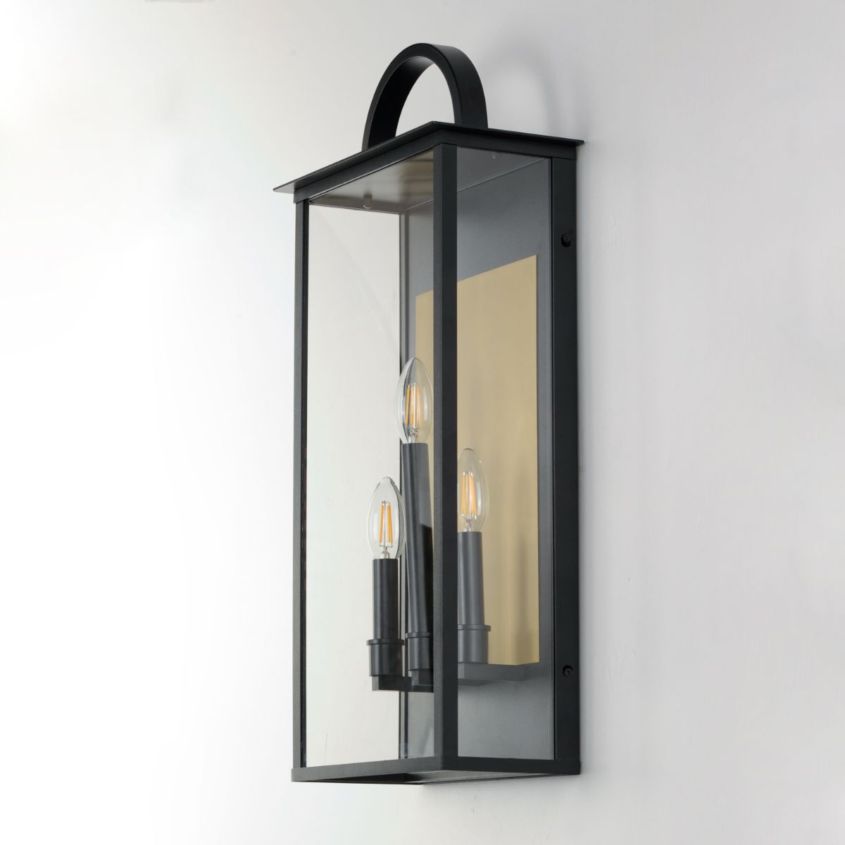 Manchester 24 in. 3 Lights Outdoor Wall Sconce Black Finish - Bees Lighting