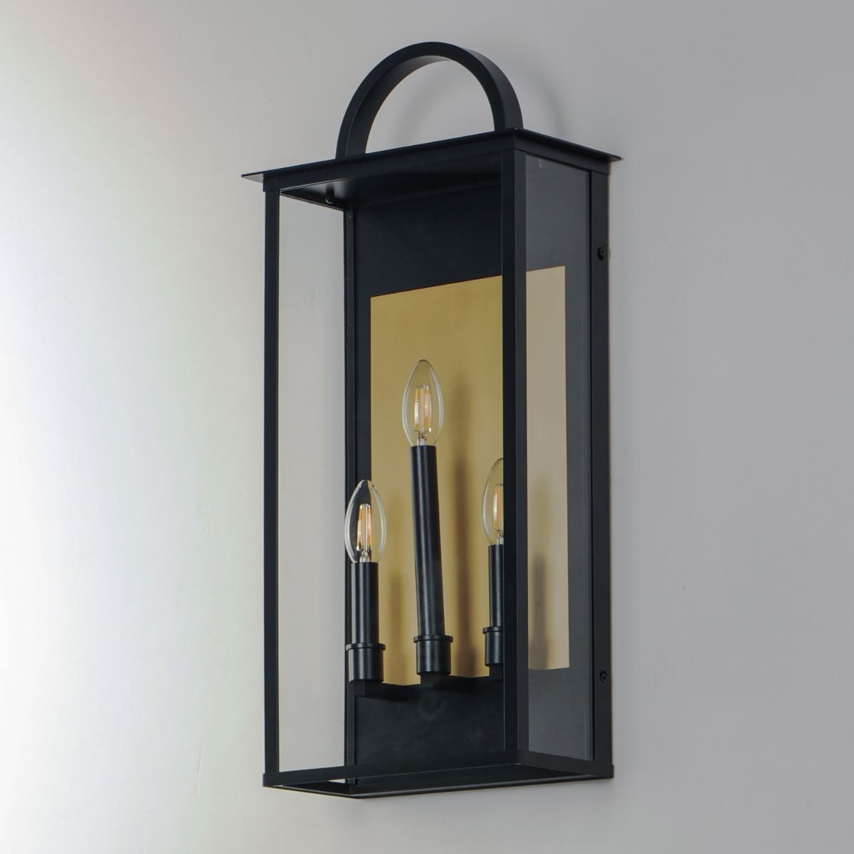 Manchester 24 in. 3 Lights Outdoor Wall Sconce Black Finish - Bees Lighting