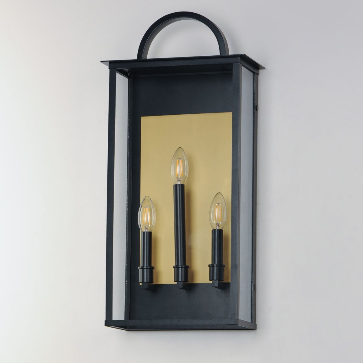 Manchester 24 in. 3 Lights Outdoor Wall Sconce Black Finish - Bees Lighting