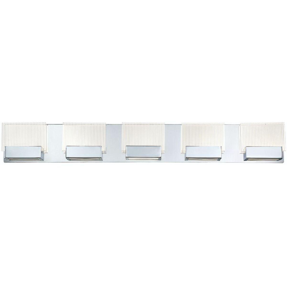 Sonic 37 in. 5 Lights LED Vanity Light Chrome Finish - Bees Lighting