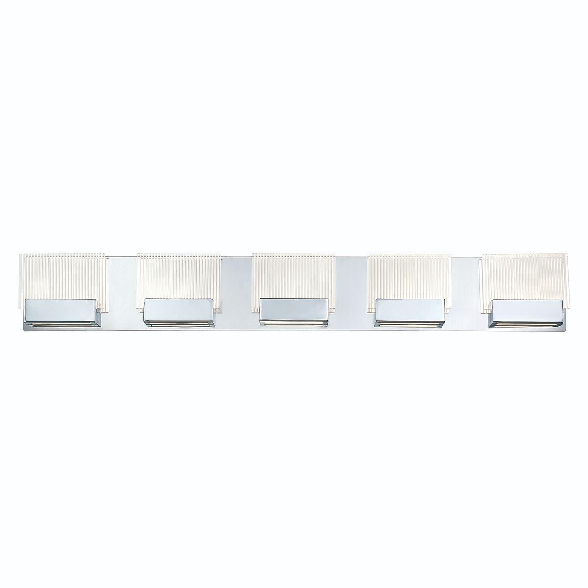 Sonic 37 in. 5 Lights LED Vanity Light Chrome Finish - Bees Lighting