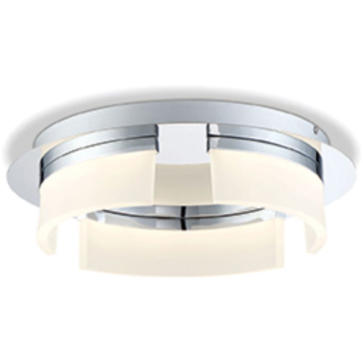 Bria 3 Lights 15 in. LED Flush Mount Light Chrome Finish - Bees Lighting