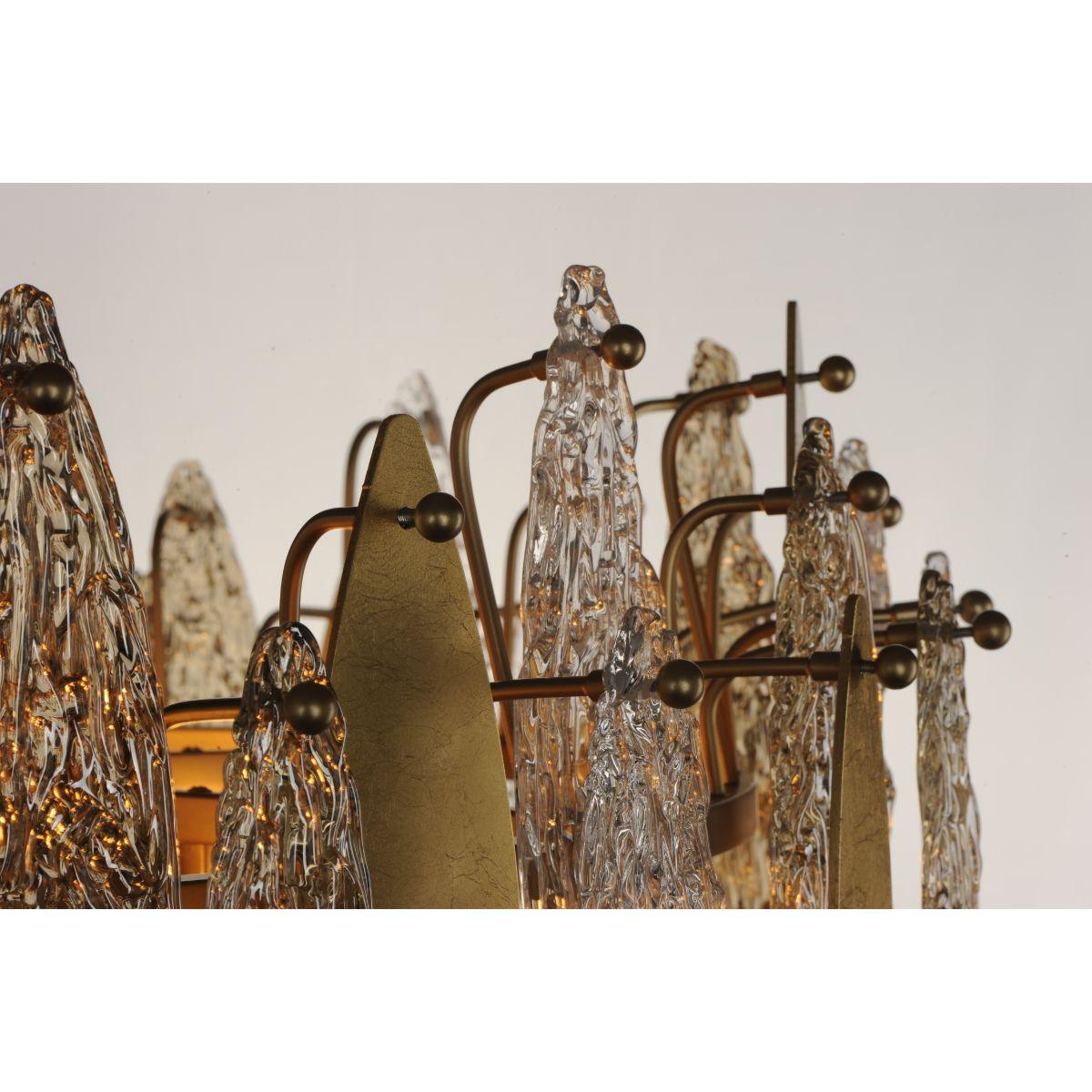 Majestic 33 in. 21 Lights Chandelier, Gold Leaf Finish - Bees Lighting