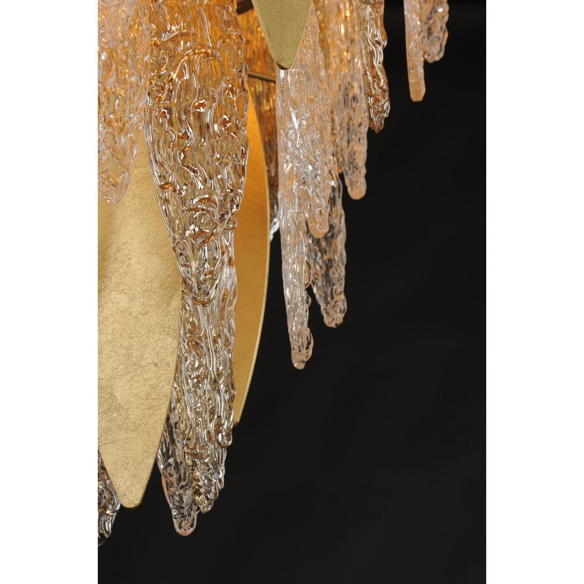 Majestic 33 in. 21 Lights Chandelier, Gold Leaf Finish - Bees Lighting