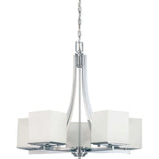 Bento 26" 5-Light Chandelier, Polished Chrome Finish - Bees Lighting