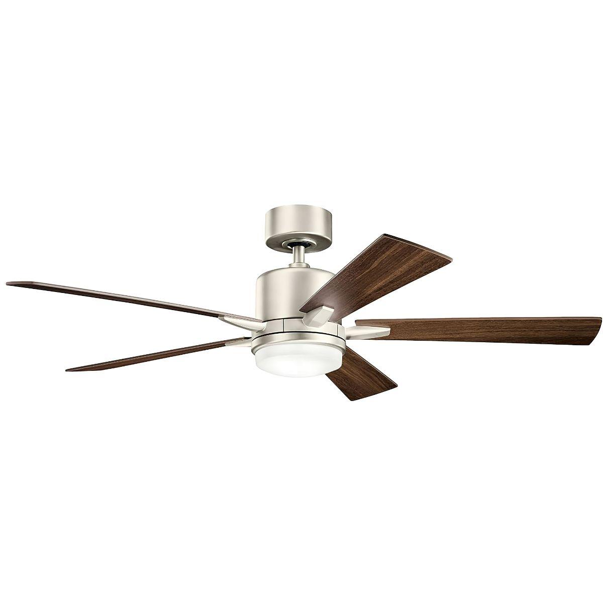 Lucian Elite 52 Inch Brushed Nickel LED Ceiling Fan with Wall Control - Bees Lighting