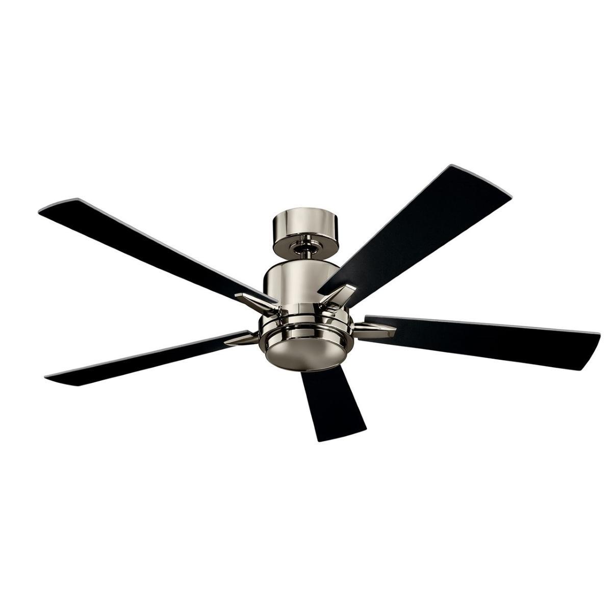 Lucian Elite 52 Inch Polished Nickel LED Ceiling Fan with Wall Control - Bees Lighting