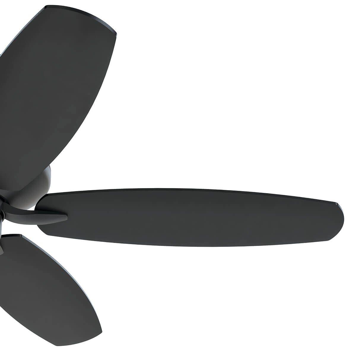 Renew 52 Inch Satin Black Simple Ceiling Fan with Pull Chain - Bees Lighting