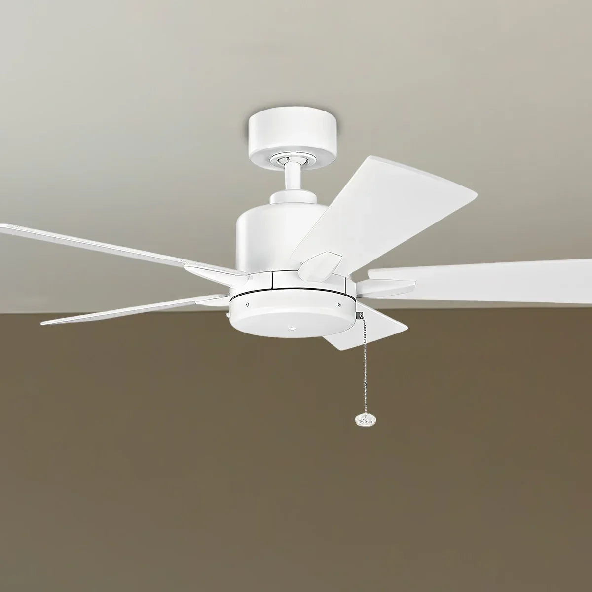 Lucian II 42 Inch Matte White Indoor Ceiling Fan with Pull Chain - Bees Lighting