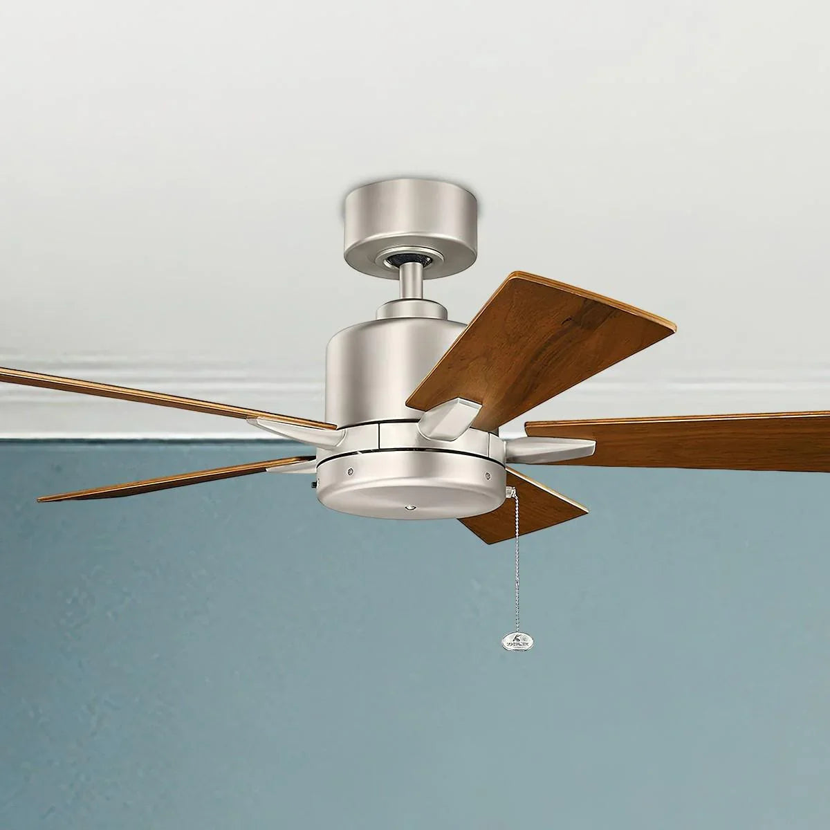 Lucian II 42 Inch Brushed Nickel Indoor Ceiling Fan with Pull Chain - Bees Lighting