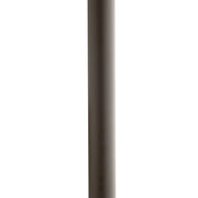 7 ft Light Post With Ladder Rest, Direct Burial, 3 in Round Aluminum Shaft, Bronze Finish - Bees Lighting