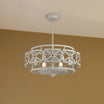 Colonade 30 Inch Chandelier Ceiling Fan With Light And Remote, Provence with Gold Accents Finish - Bees Lighting