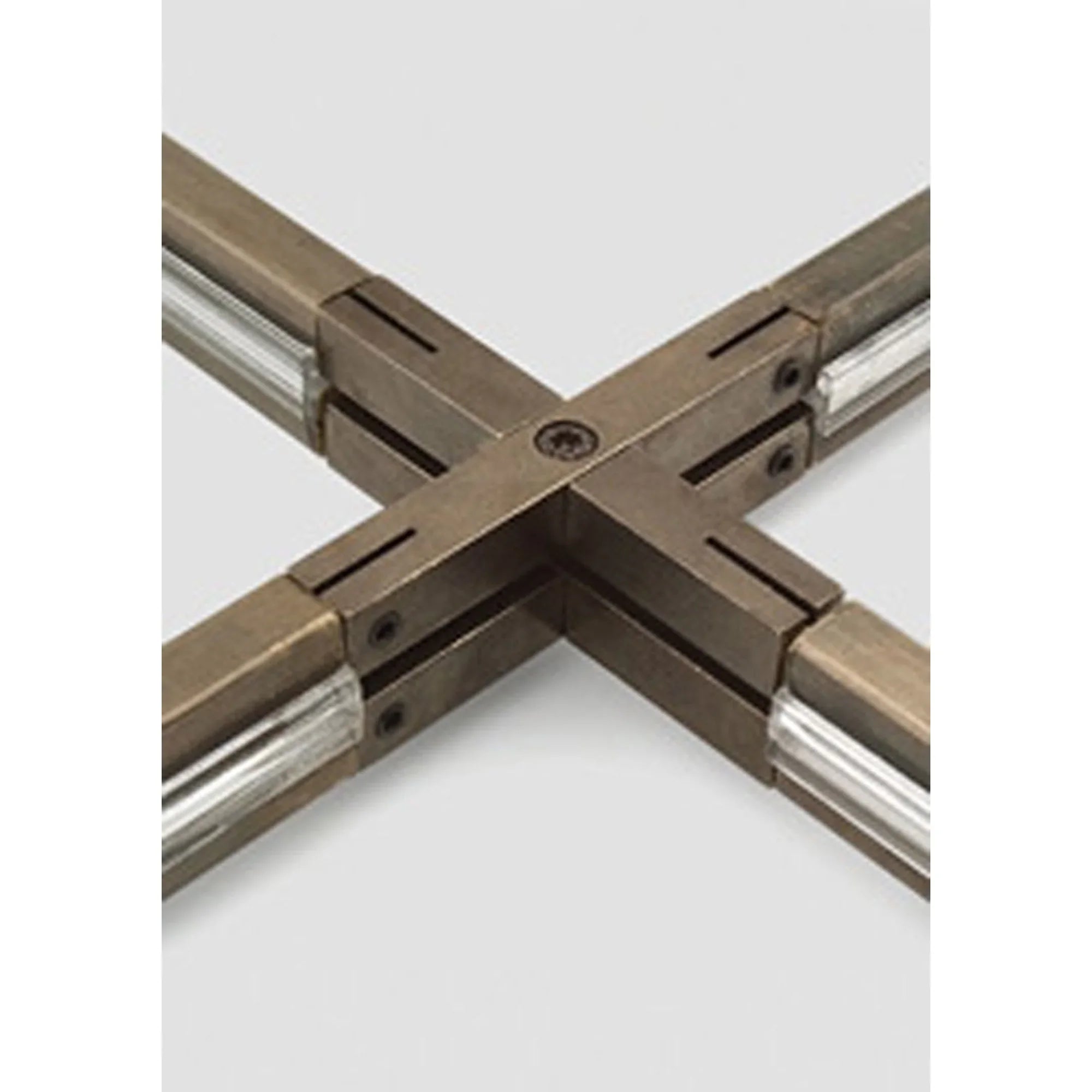 Monorail X Connector, Satin Nickel Finish - Bees Lighting