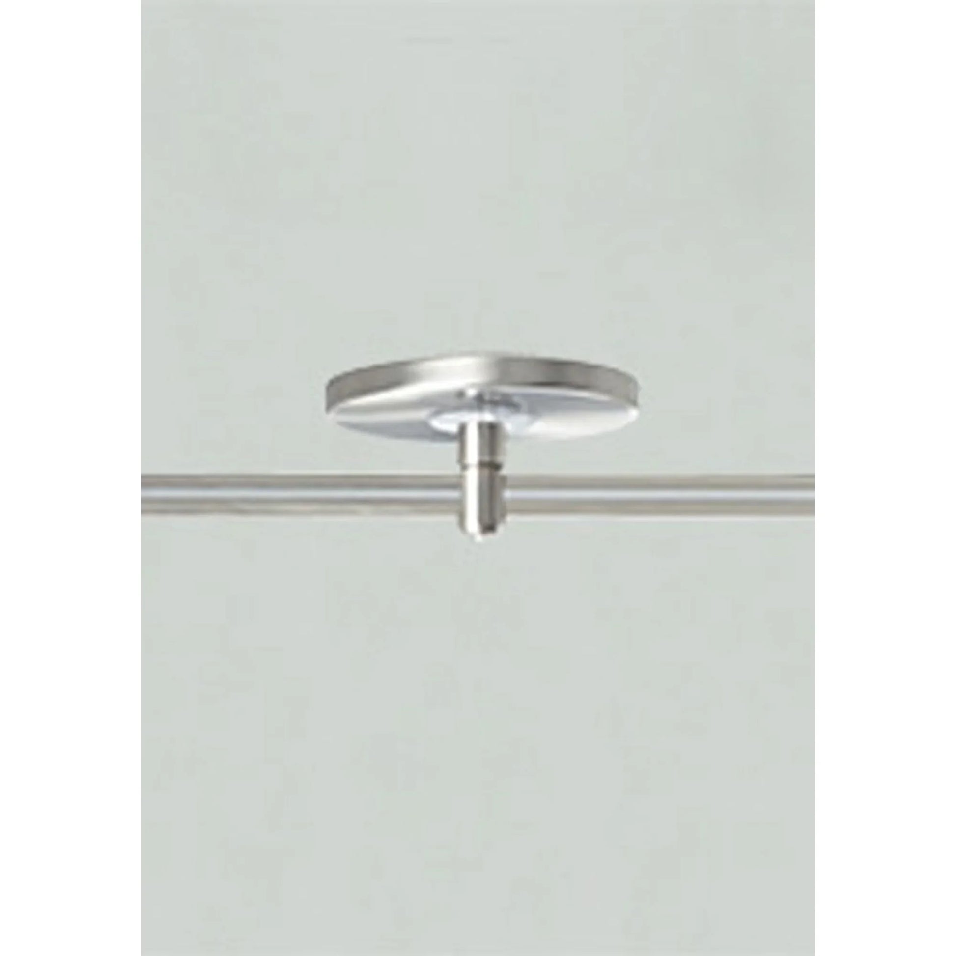MonoRail 4" Round Power Feed Canopy Low-Profile Single-Feed, Satin Nickel Finish - Bees Lighting