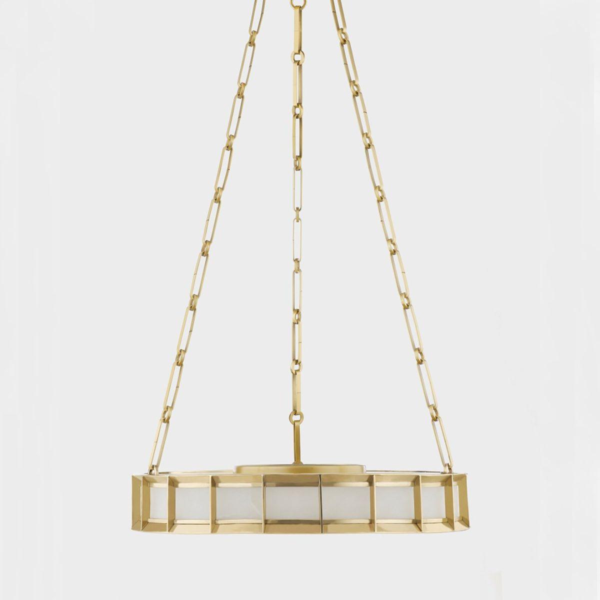 Leda 20 in. LED Chandelier vintage brass Finish - Bees Lighting