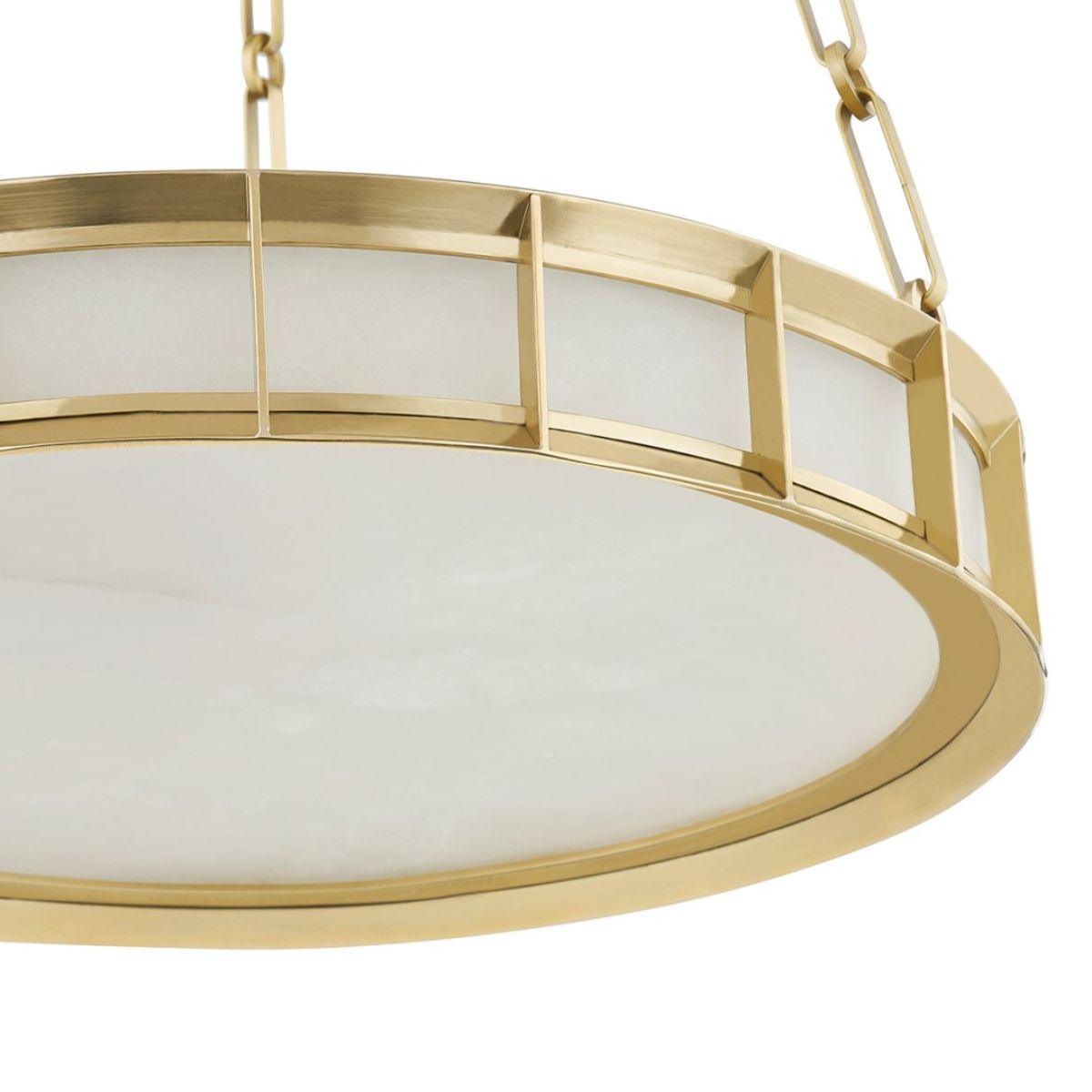 Leda 20 in. LED Chandelier vintage brass Finish - Bees Lighting