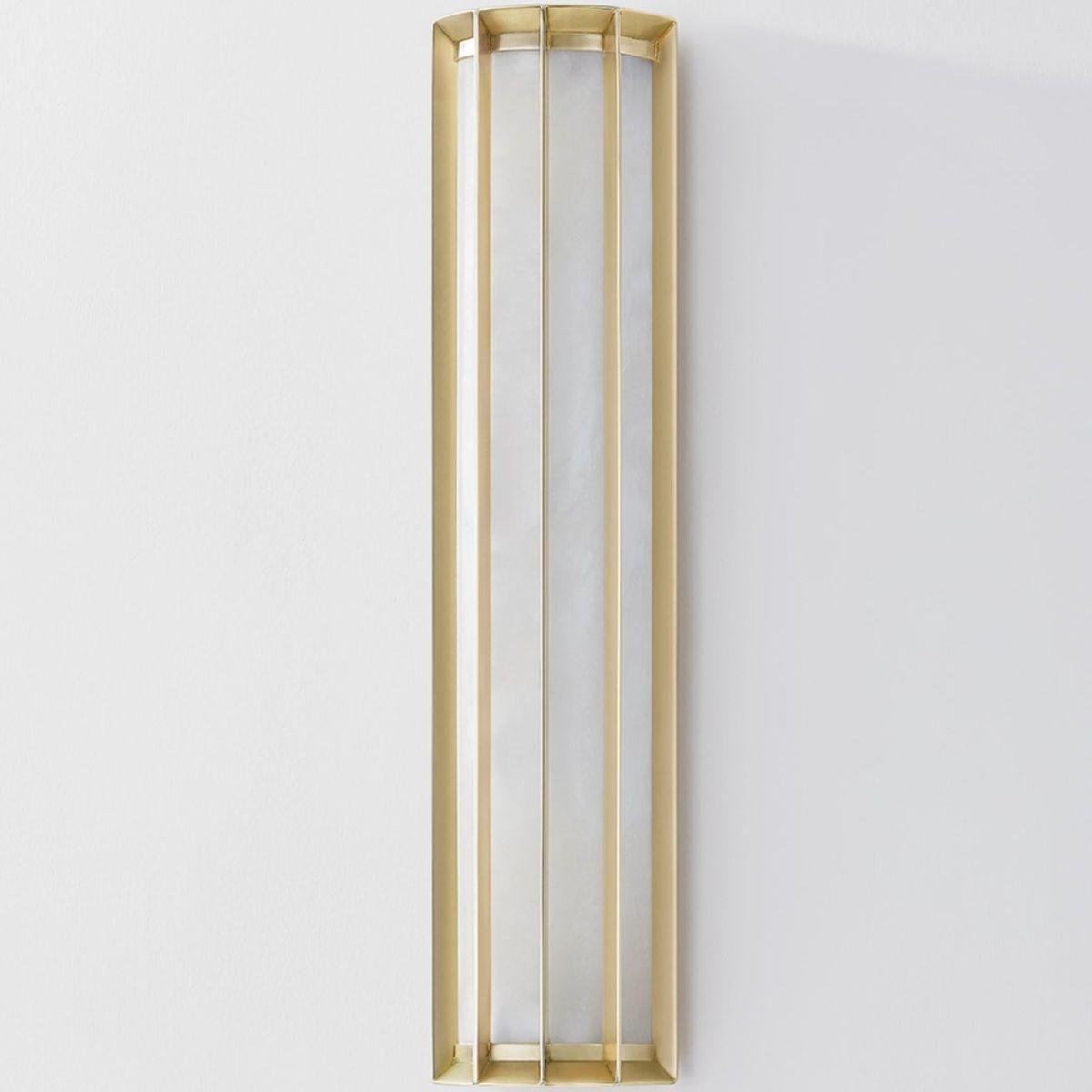 Leda 24 in. LED Wall Sconce vintage brass Finish - Bees Lighting