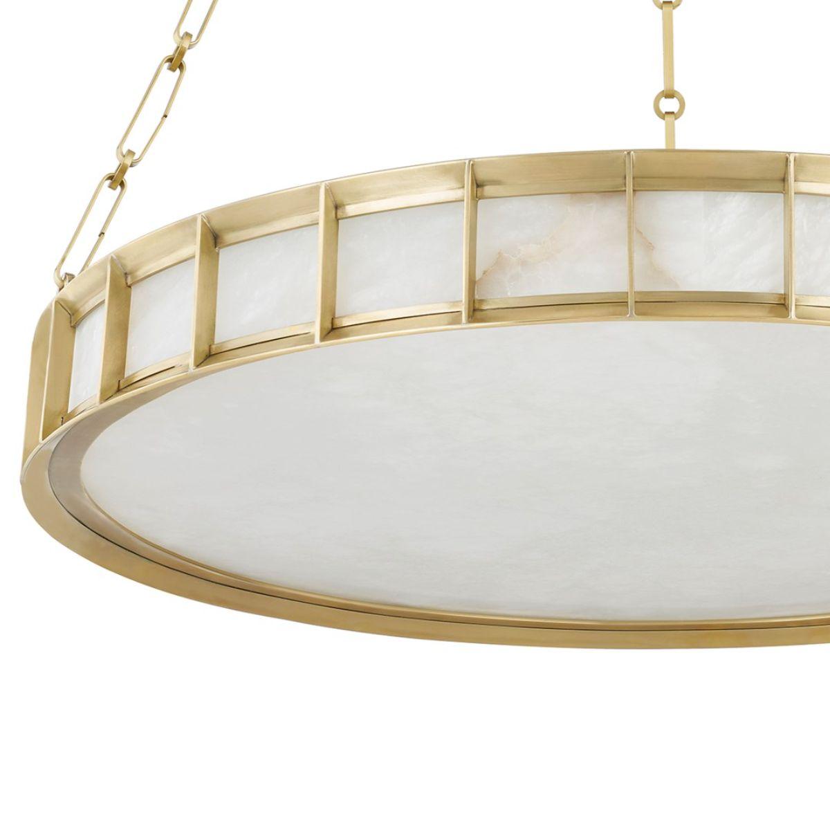 Leda 30 in. LED Chandelier vintage brass Finish - Bees Lighting