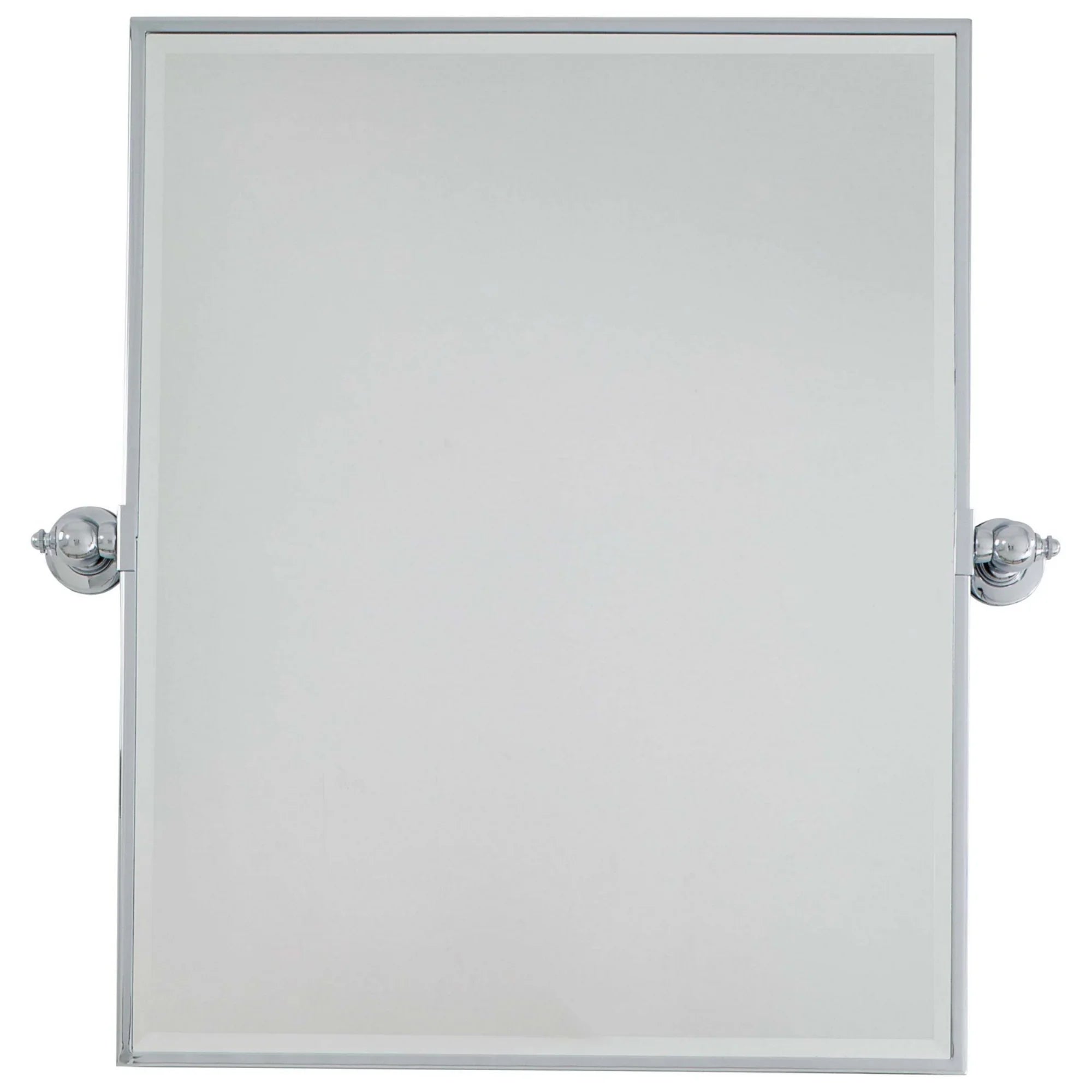 Pivoting Mirrors 30.25" x 29.5" Beveled XL Rectangle Mirror, Chrome Finish - Bees Lighting