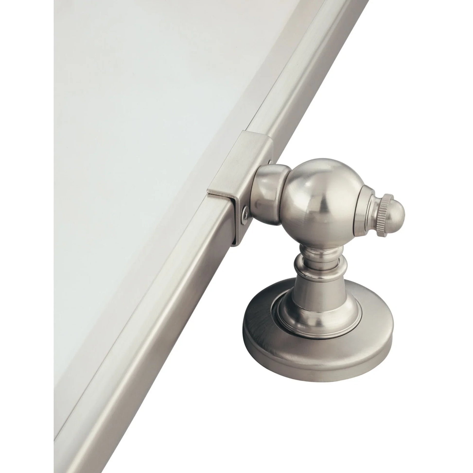 Pivoting Mirrors 30.25" x 29.5" Beveled XL Rectangle Mirror, Brushed Nickel Finish - Bees Lighting