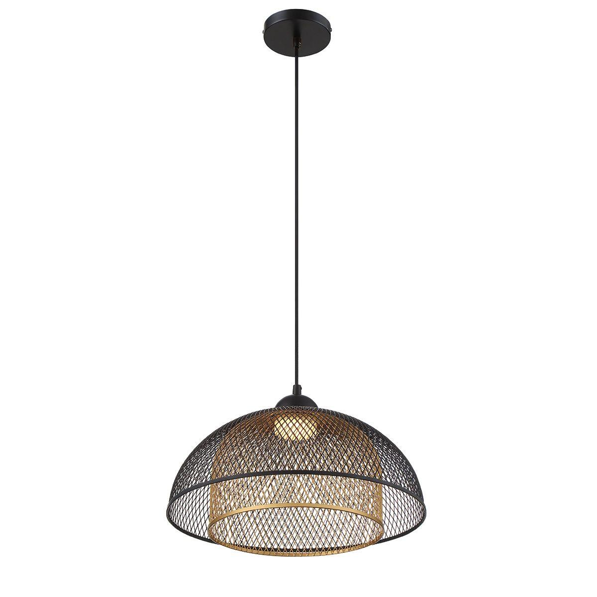 Kenmore 16 in. LED Pendant Light Black Finish - Bees Lighting