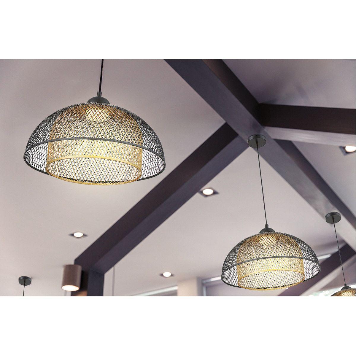 Kenmore 16 in. LED Pendant Light Black Finish - Bees Lighting