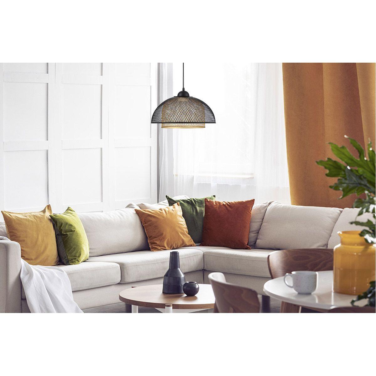 Kenmore 16 in. LED Pendant Light Black Finish - Bees Lighting