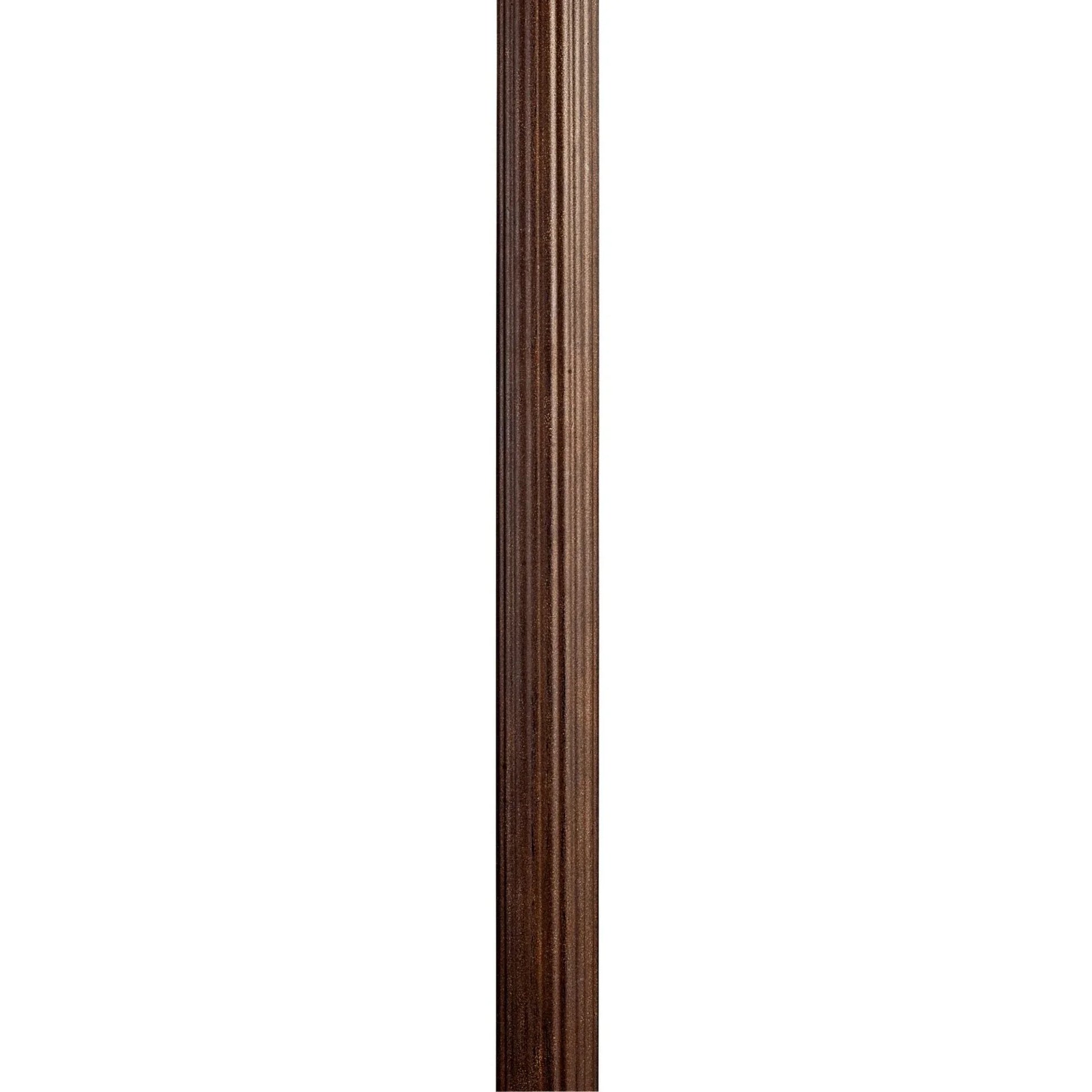 7 ft Light Post, Direct Burial Fluted Pole, 3 in Round Aluminum Shaft, Brown Finish - Bees Lighting