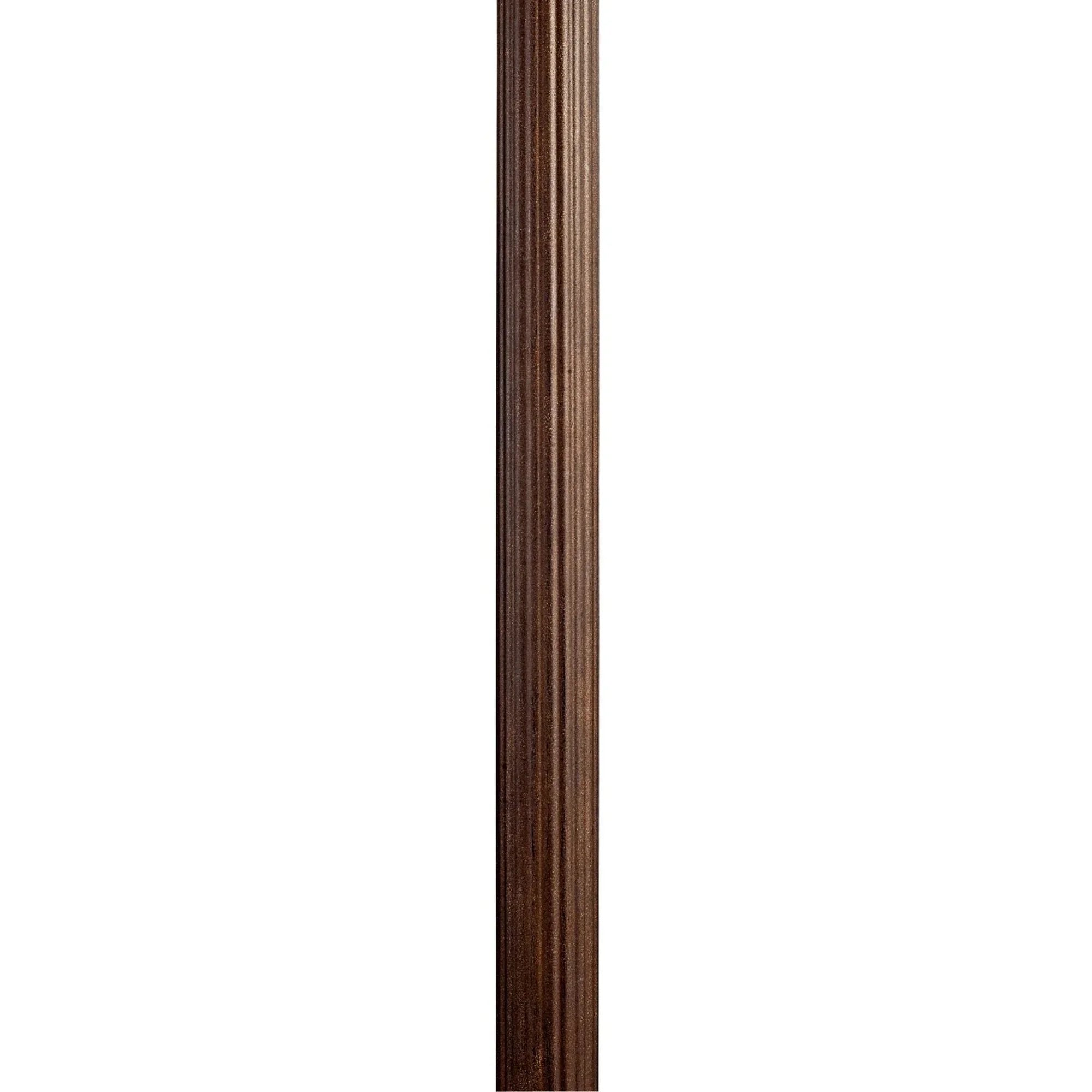 7 ft Light Post, Direct Burial Fluted Pole, 3 in Round Aluminum Shaft, Brown Finish - Bees Lighting