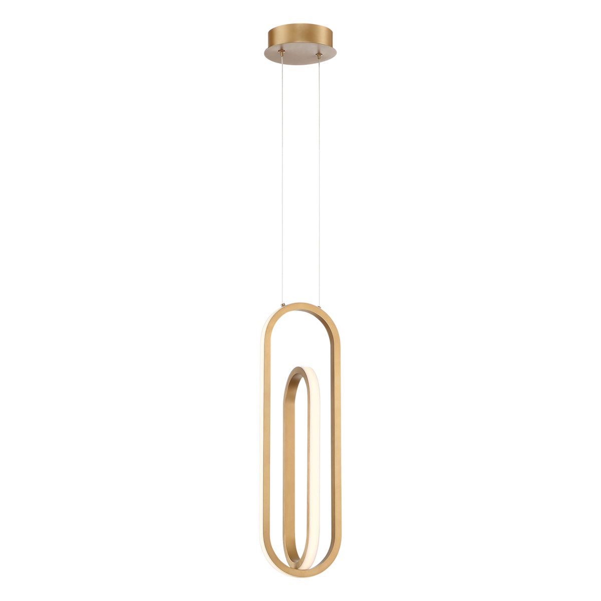 Demark 7 in. LED Pendant Light Gold finish - Bees Lighting