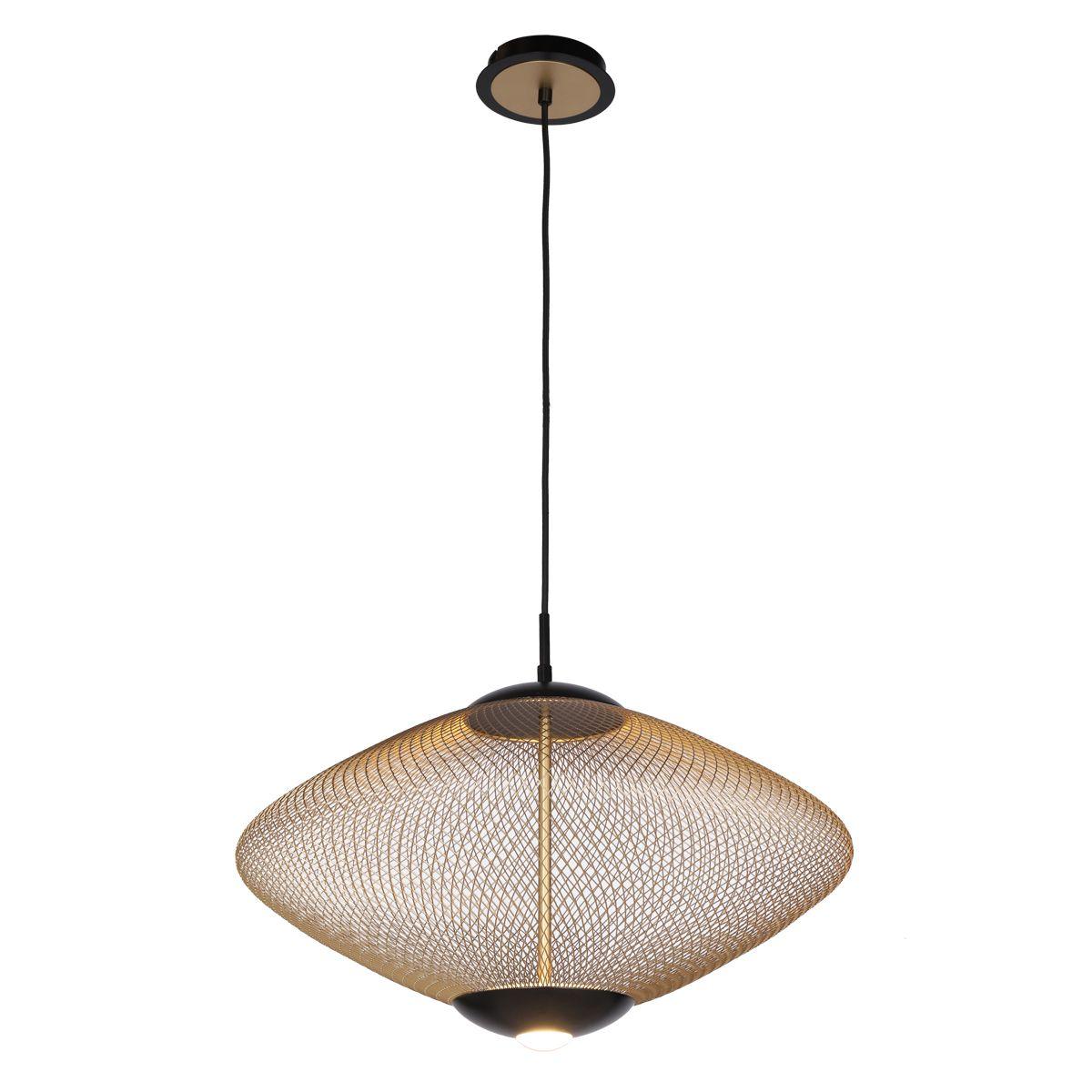 Park 22 in. 2 Lights LED Pendant Light Black finish - Bees Lighting