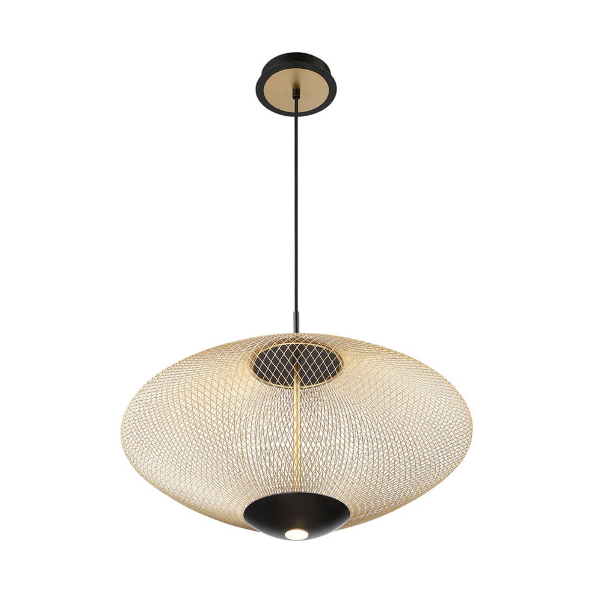 Park 22 in. 2 Lights LED Pendant Light Black finish - Bees Lighting