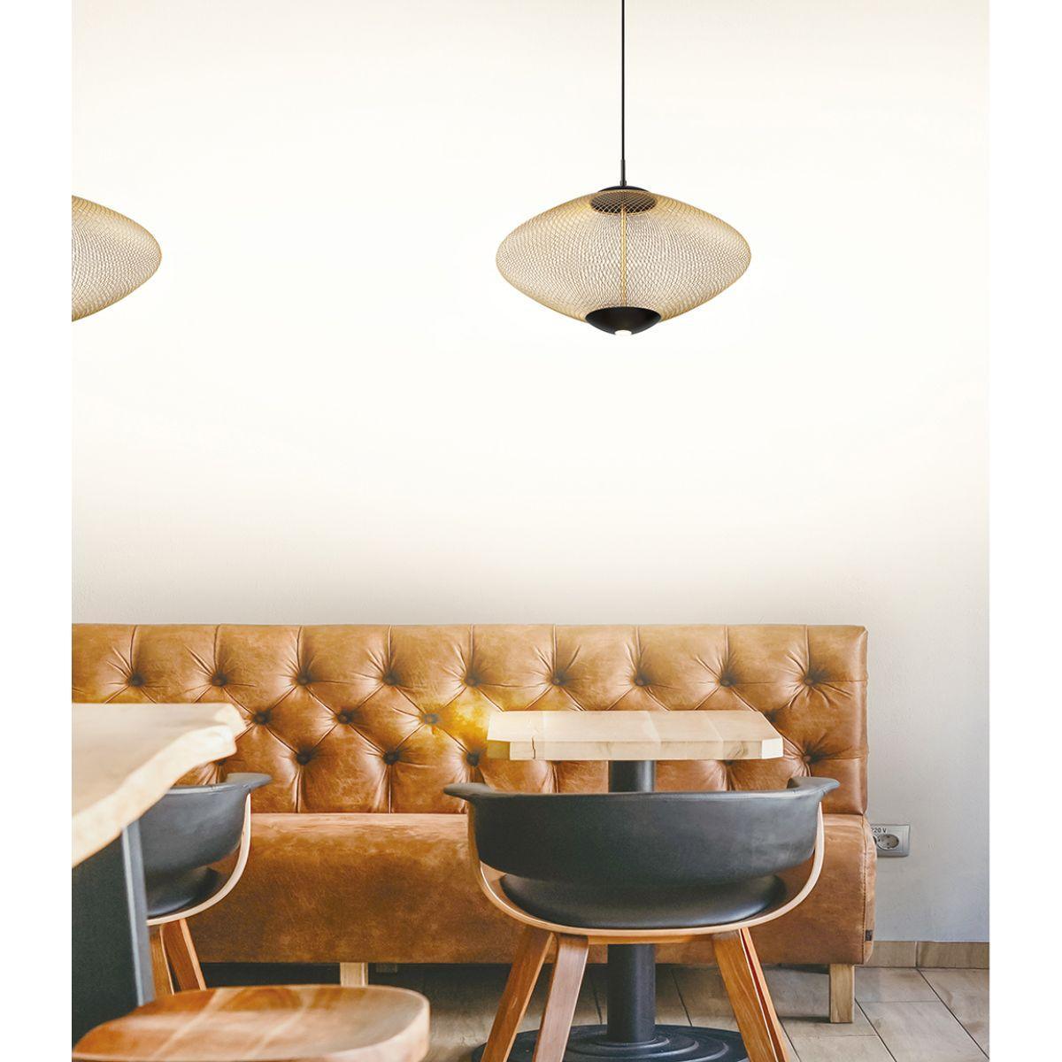 Park 22 in. 2 Lights LED Pendant Light Black finish - Bees Lighting