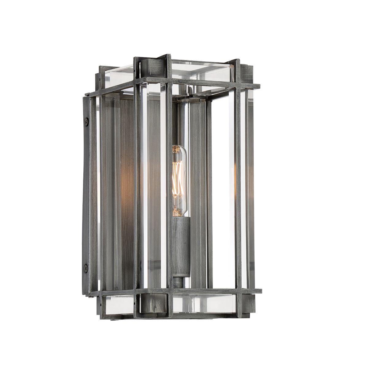 Langen Square 10 in. Wall Sconce Antique Nickel finish - Bees Lighting