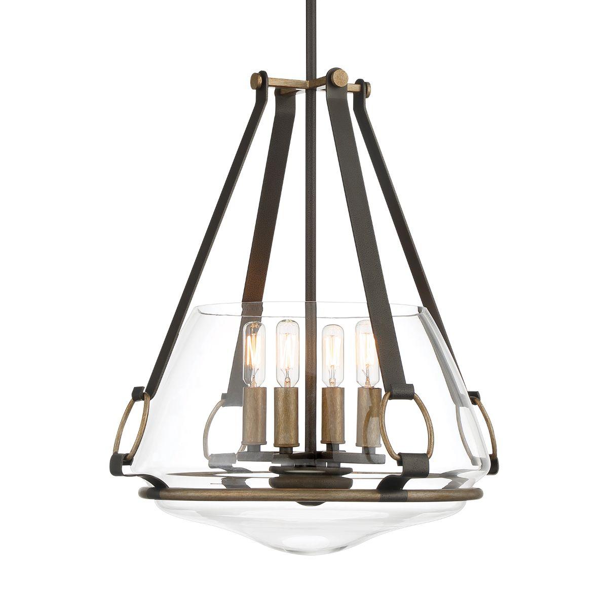 Eden Valley 18 in. 4 Lights Pendant Light iron & Gold Finish - Bees Lighting