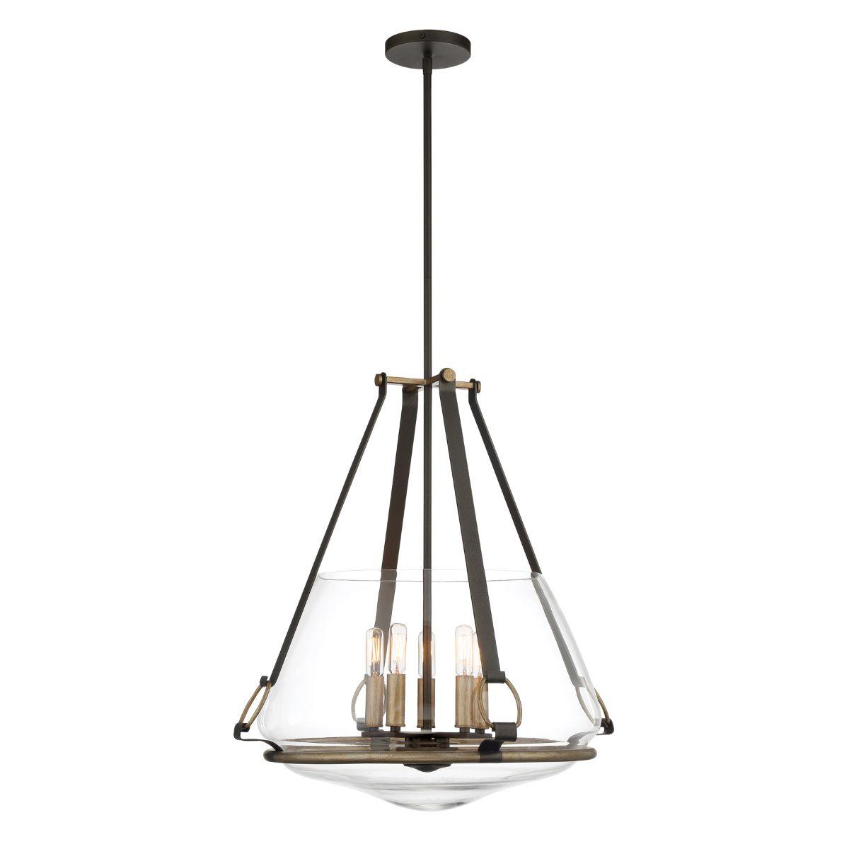 Eden Valley 22 in. 5 Lights Pendant Light iron & Gold Finish - Bees Lighting