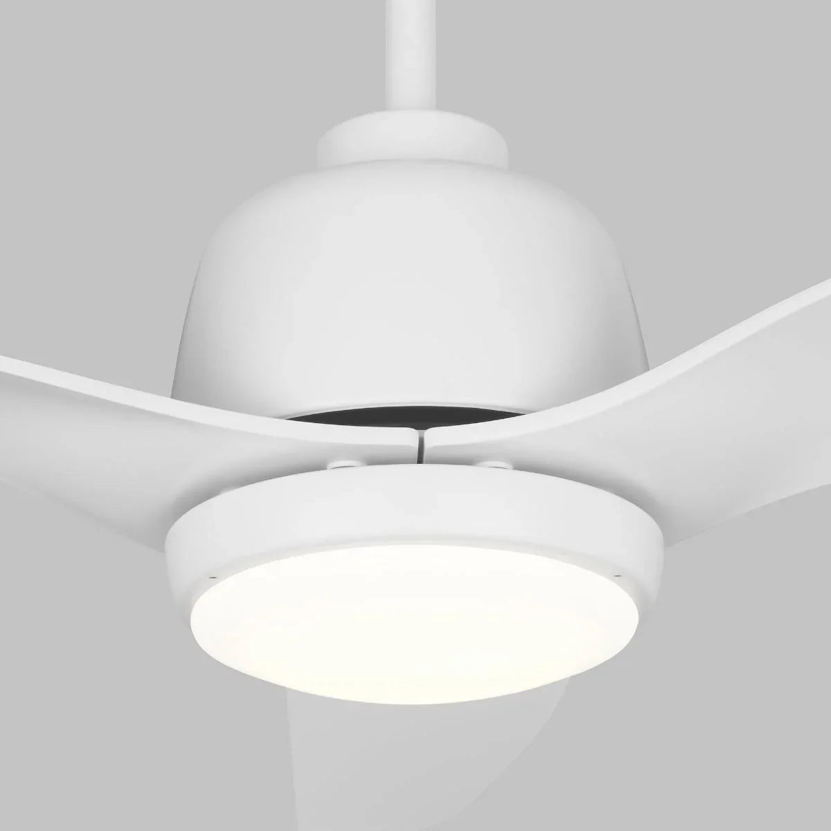 Avila Coastal 54 Inch Matte White Outdoor Ceiling Fan with Light and Remote - Bees Lighting