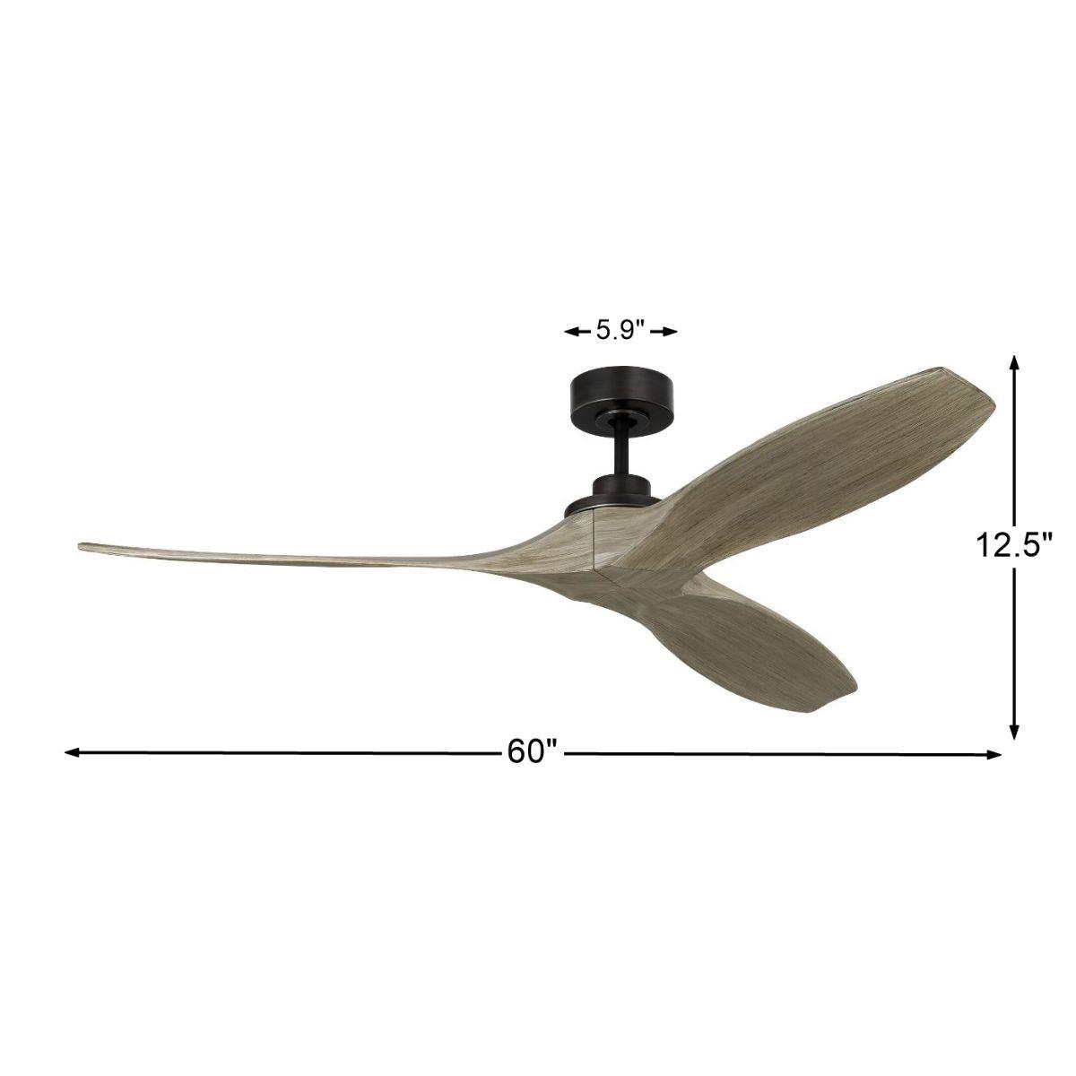 Collins 3 blades 60 In. Outdoor Smart Ceiling Fan With Remote - Bees Lighting