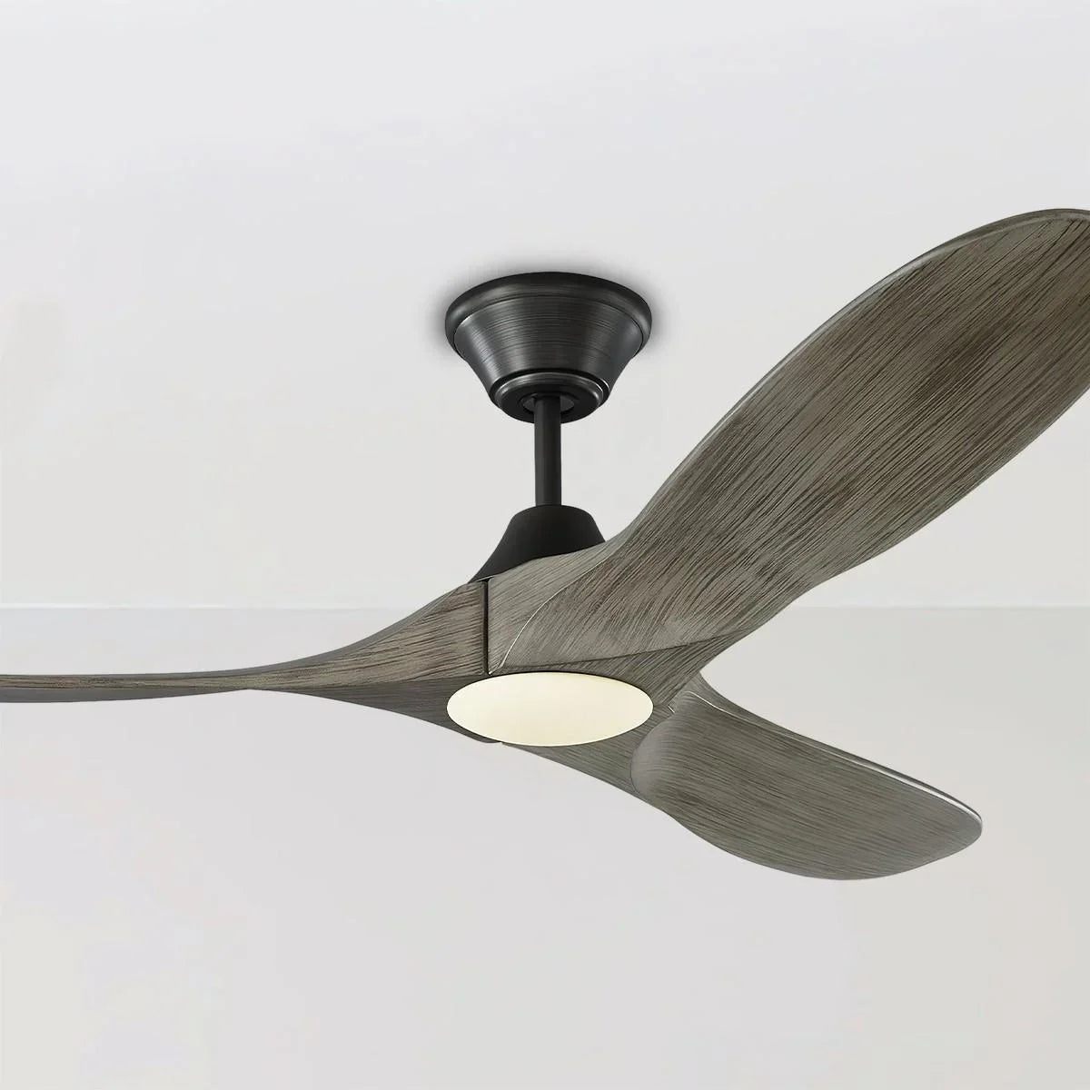 Maverick II 52 Inch Aged Pewter Damp Rated LED Ceiling Fan with Remote - Bees Lighting