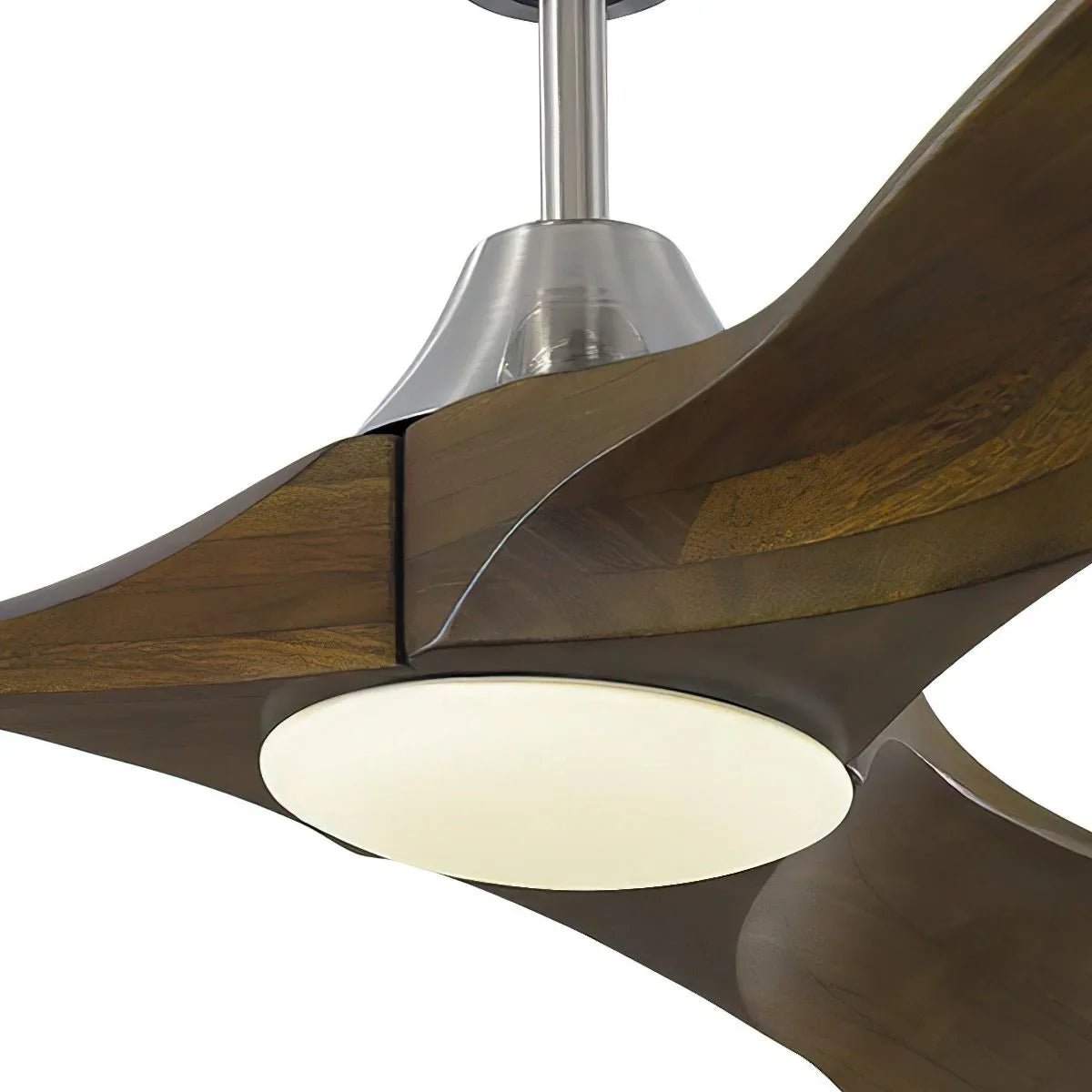 Maverick II 52 Inch Steel and Walnut Damp Rated LED Ceiling Fan with Remote - Bees Lighting