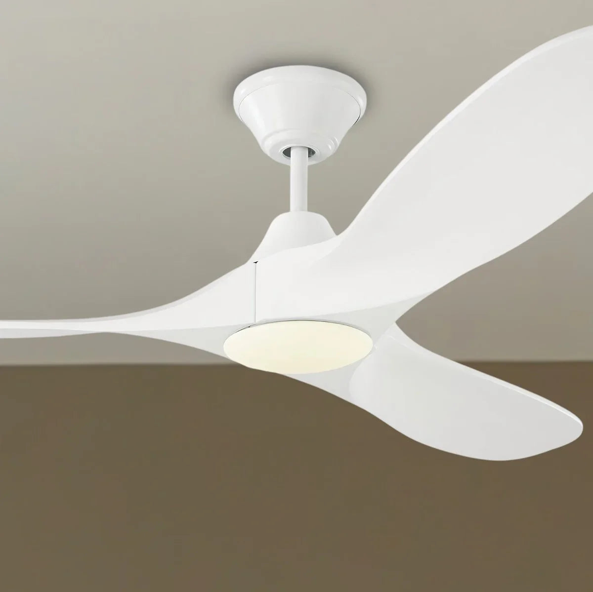 Maverick II 52 Inch Matte White Damp Rated LED Ceiling Fan with Remote - Bees Lighting