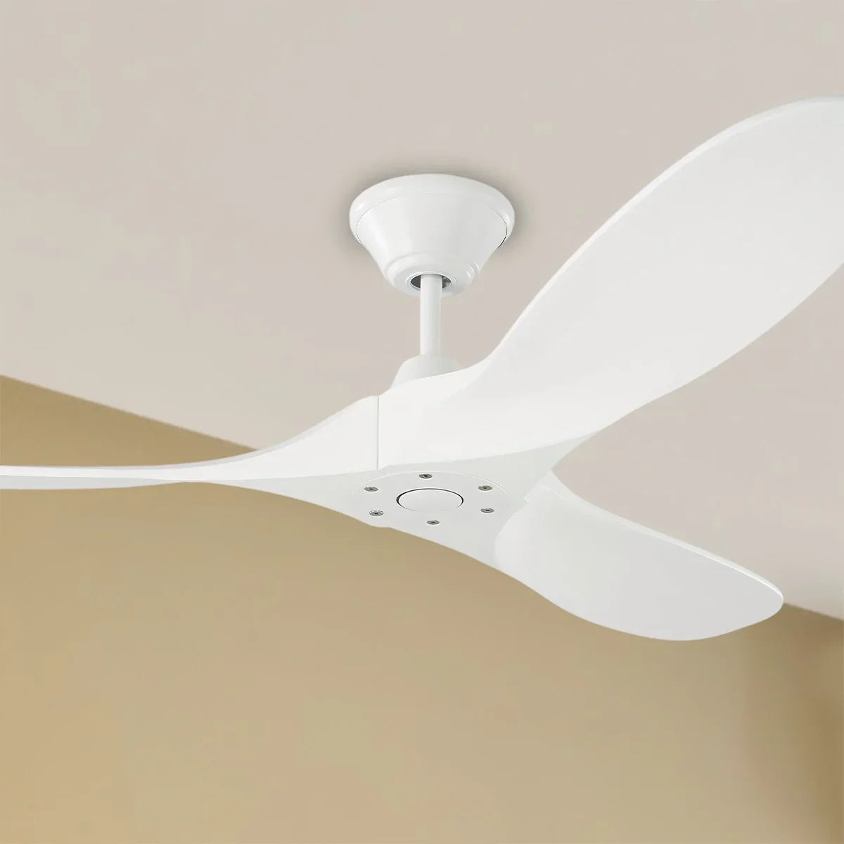 Maverick II 52 Inch Matte White Damp Rated Ceiling Fan with Remote - Bees Lighting
