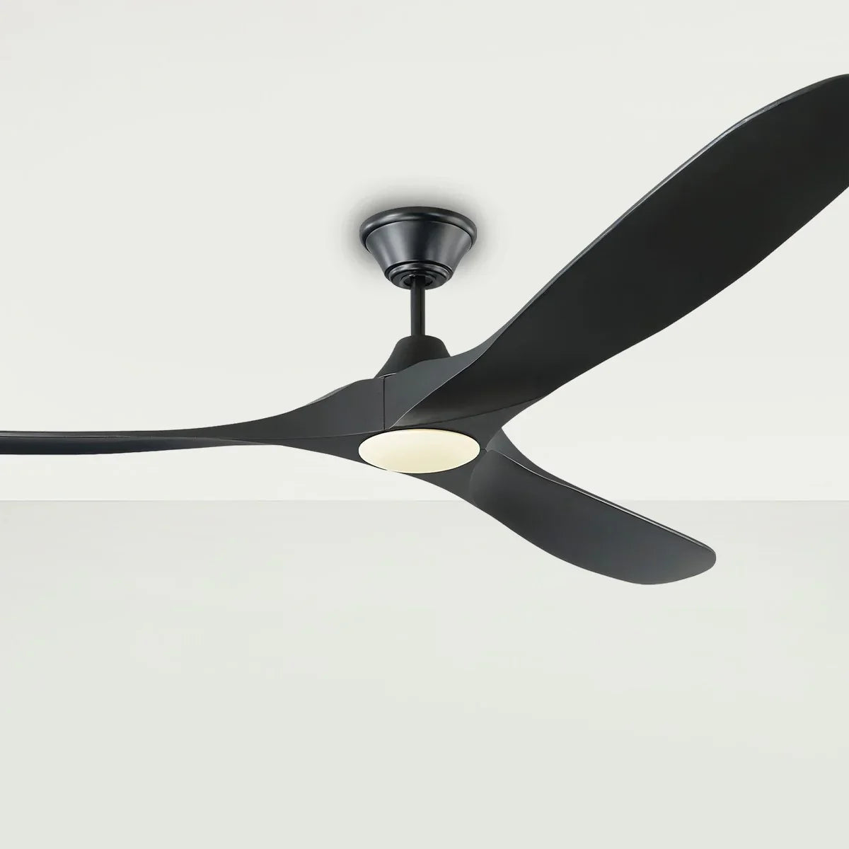 Maverick Max 70 Inch Matte Black LED Large Ceiling Fan with Light and Remote - Bees Lighting