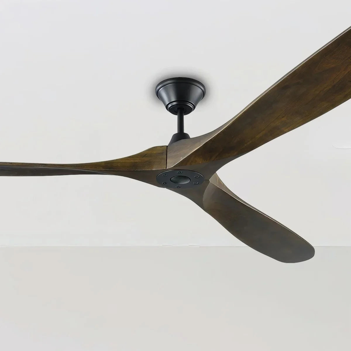 Maverick Super Max 88 Inch Black and Walnut Large Ceiling Fan with Remote - Bees Lighting